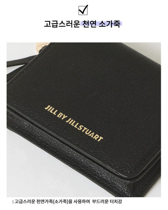 [JILLSTUART] [BONNIE] Logo Print Cowhide semi-wallet 5色 - コクモト KOCUMOTO