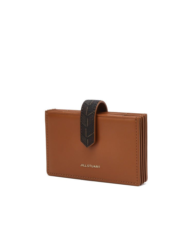 [JILLSTUART] Brown pattern color leather accordion card wallet - コクモト KOCUMOTO