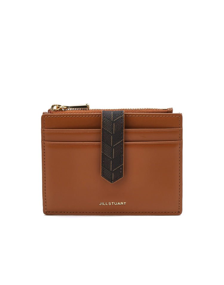 [JILLSTUART] Brown pattern color leather card wallet - コクモト KOCUMOTO