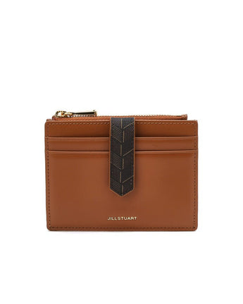 [JILLSTUART] Brown pattern color leather card wallet - コクモト KOCUMOTO