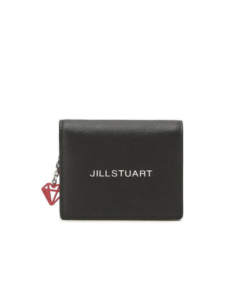 [JILLSTUART] [Gelato] Leather petite charm 装飾 2段 bifold wallet _ BLACK - コクモト KOCUMOTO