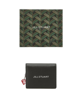 [JILLSTUART] [Gelato] Leather petite charm 装飾 2段 bifold wallet _ BLACK - コクモト KOCUMOTO