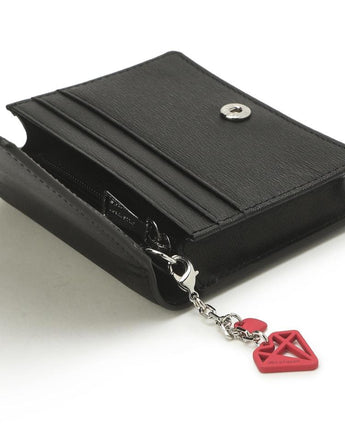 [JILLSTUART] [Gelato] Leather petite charm 装飾 2段 bifold wallet _ BLACK - コクモト KOCUMOTO