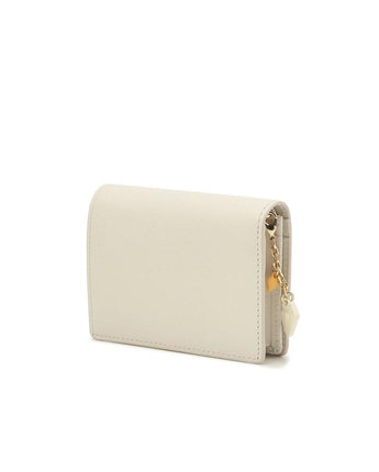 [JILLSTUART] [Gelato] Leather petite charm 装飾 2段 bifold wallet _ IVORY - コクモト KOCUMOTO