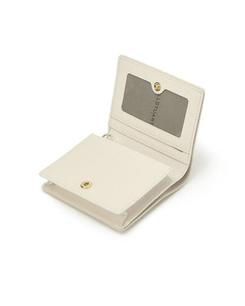 [JILLSTUART] [Gelato] Leather petite charm 装飾 2段 bifold wallet _ IVORY - コクモト KOCUMOTO