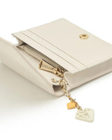 [JILLSTUART] [Gelato] Leather petite charm 装飾 2段 bifold wallet _ IVORY - コクモト KOCUMOTO