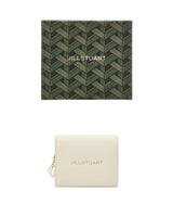 [JILLSTUART] [Gelato] Leather petite charm 装飾 2段 bifold wallet _ IVORY - コクモト KOCUMOTO