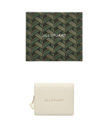 [JILLSTUART] [Gelato] Leather petite charm 装飾 2段 bifold wallet _ IVORY - コクモト KOCUMOTO