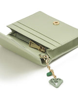 [JILLSTUART] [Gelato] Leather petite charm 装飾 2段 bifold wallet _ MINT - コクモト KOCUMOTO