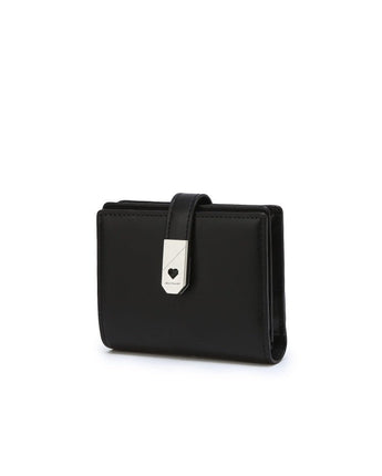 [JILLSTUART] [Heart Decoration] Black Cowhide 2-Step Wallet - コクモト KOCUMOTO