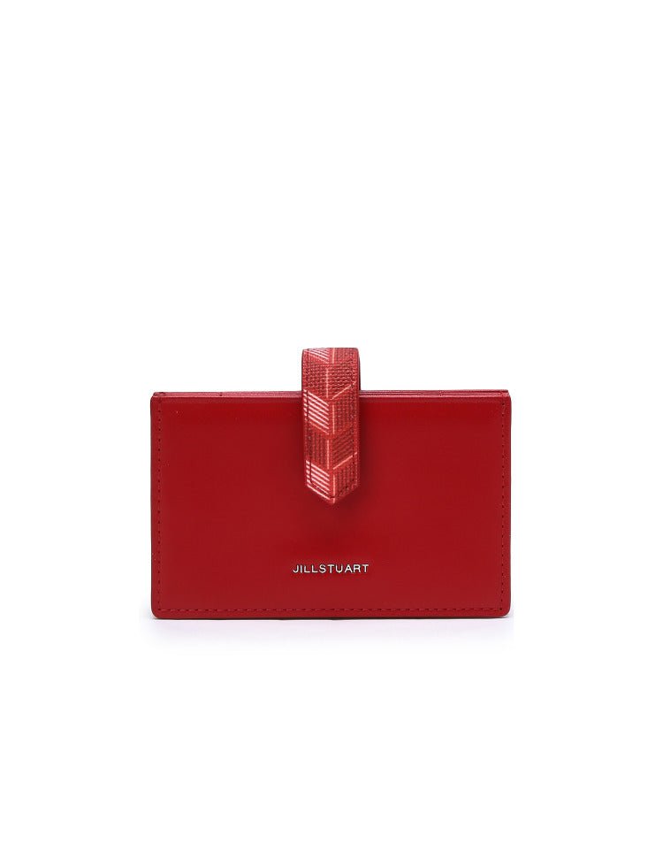 [JILLSTUART] Red pattern color leather accordion card wallet - コクモト KOCUMOTO