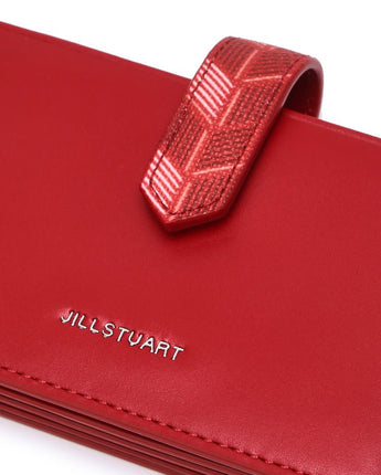 [JILLSTUART] Red pattern color leather accordion card wallet - コクモト KOCUMOTO
