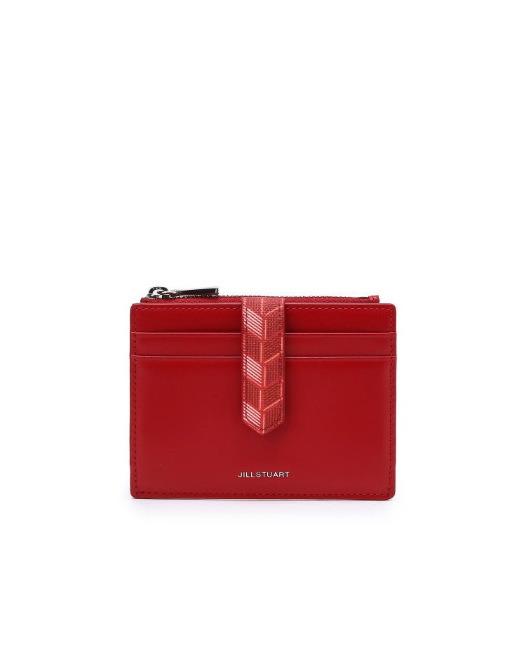[JILLSTUART] Red pattern color leather card wallet - コクモト KOCUMOTO