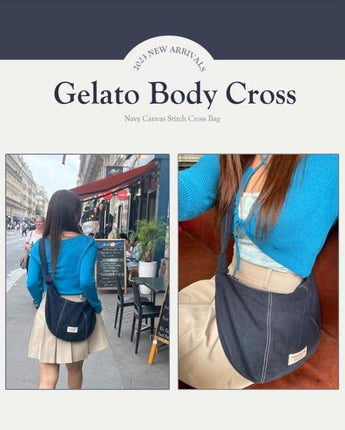 [JILLSTUART][23FW] Canvas stitch body cross and shoulder bag 韓国人気 韓国ファッション 女性バッグ ショルダーバッグ クロスバック 大学生 ファッションバッグ ハ - コクモト KOCUMOTO