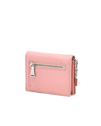 [JILLSTUART][23FW][LILY] Pink logo decorated cowhide bi-fold wallet _ Pink 韓国人気 贈り物 - コクモト KOCUMOTO