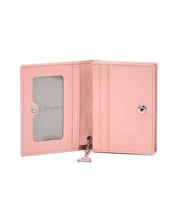 [JILLSTUART][23FW][LILY] Pink logo decorated cowhide bi-fold wallet _ Pink 韓国人気 贈り物 - コクモト KOCUMOTO