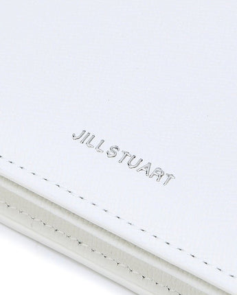 [JILLSTUART][23SS] White logo decorated cowhide business card wallet 韓国人気 カード財布 - コクモト KOCUMOTO