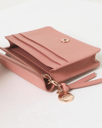 [JILLSTUART][24SS][BONNIE]Logo printed cowhide leather wallet _ DARK PINK - コクモト KOCUMOTO