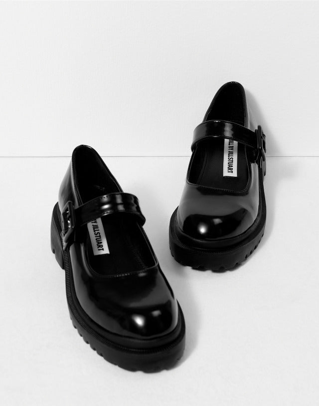 [JILLSTUART][24SS][Millie] Black strap platform Loafers _ BLACK (22.5~25.5) - コクモト KOCUMOTO