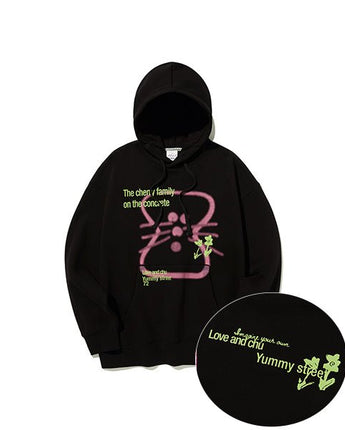 [KIRSH ] 23F/W KIRSH X MISAKI KAWAI ARTWORK POINT HOODIE [BLACK] - コクモト KOCUMOTO