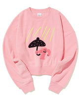 [KIRSH] 23F/W KIRSH X MISAKI KAWAI CROP SWEATSHIRT [PINK] - コクモト KOCUMOTO