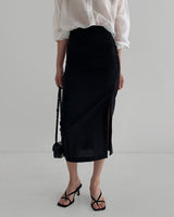 [LAROOM] 2022SS韓国ファッション SUMMER FRENCH SKIRT (BLACK) - コクモト KOCUMOTO