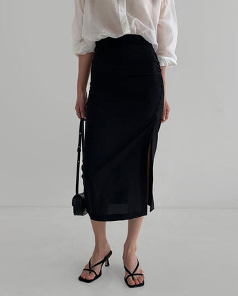 [LAROOM] 2022SS韓国ファッション SUMMER FRENCH SKIRT (BLACK) - コクモト KOCUMOTO