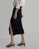 [LAROOM] 2022SS韓国ファッション SUMMER FRENCH SKIRT (BLACK) - コクモト KOCUMOTO