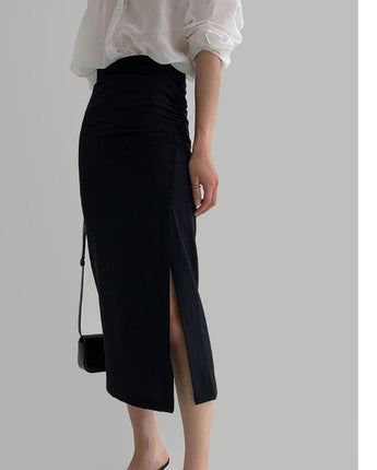 [LAROOM] 2022SS韓国ファッション SUMMER FRENCH SKIRT (BLACK) - コクモト KOCUMOTO