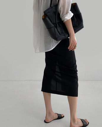 [LAROOM] 2022SS韓国ファッション SUMMER FRENCH SKIRT (BLACK) - コクモト KOCUMOTO