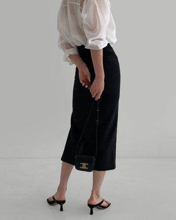 [LAROOM] 2022SS韓国ファッション SUMMER FRENCH SKIRT (BLACK) - コクモト KOCUMOTO