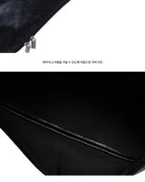 [LEATHERY] CRACKED CROSS-BAG [BLACK] 新商品 デイリーバッグ 男女共用 - コクモト KOCUMOTO