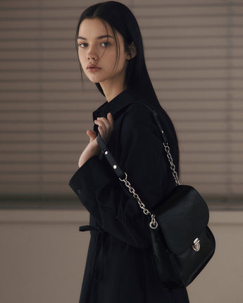 [LEATHERY] Other Classic Chain Bag [BLACK] 新商品 デイリー 女性バッグ - コクモト KOCUMOTO