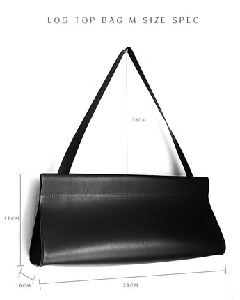 [LECC PROJECT]LOG TOP BAG M- Artificial Leather_BLACK - コクモト KOCUMOTO