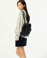 [LEE] Leather Colored Nylon Mini Backpack _ Light Gray 新商品 新学期 女性バッグ - コクモト KOCUMOTO