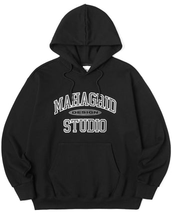 [MAHAGRID] [人気] COLLEGE LOGO HOODIE BLACK - コクモト KOCUMOTO