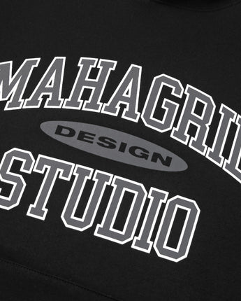 [MAHAGRID] [人気] COLLEGE LOGO HOODIE BLACK - コクモト KOCUMOTO