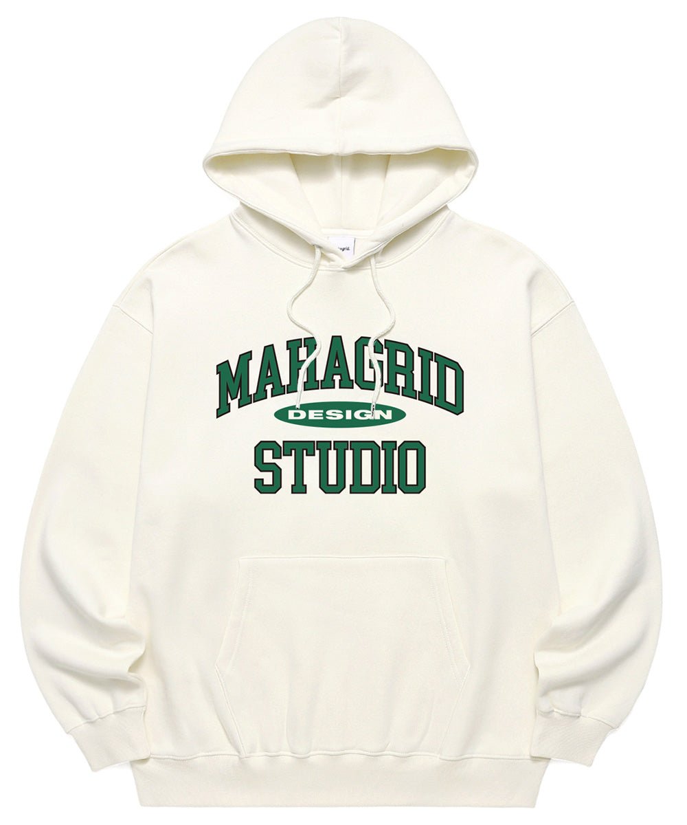 [MAHAGRID] [人気] COLLEGE LOGO HOODIE CREAM - コクモト KOCUMOTO