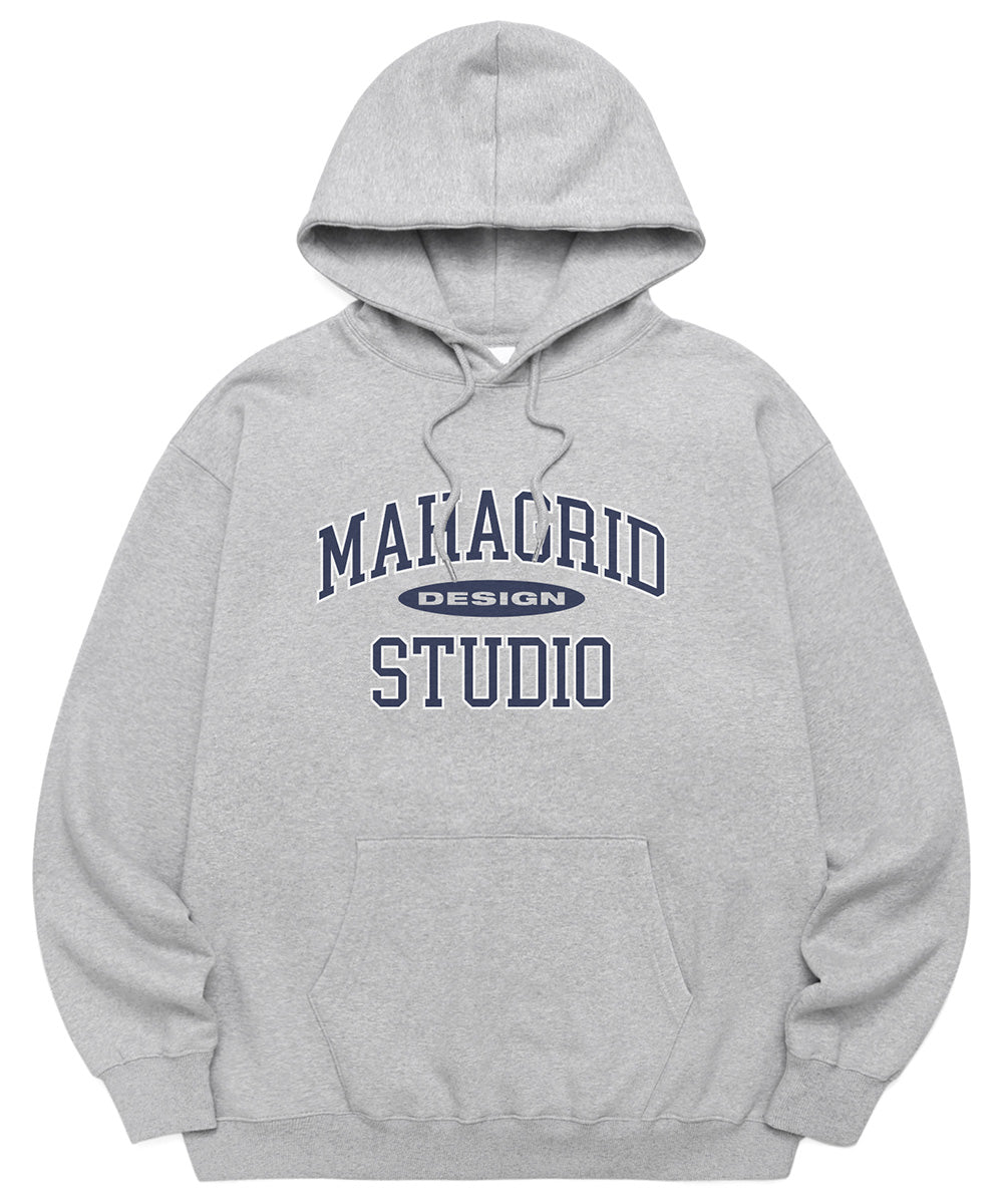 [MAHAGRID] [人気] COLLEGE LOGO HOODIE GREY - コクモト KOCUMOTO