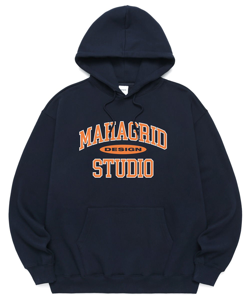 [MAHAGRID] [人気] COLLEGE LOGO HOODIE NAVY - コクモト KOCUMOTO