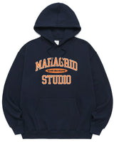 [MAHAGRID] [人気] COLLEGE LOGO HOODIE NAVY - コクモト KOCUMOTO