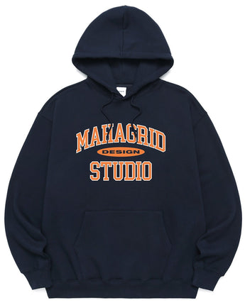 [MAHAGRID] [人気] COLLEGE LOGO HOODIE NAVY - コクモト KOCUMOTO