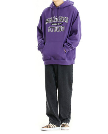 [MAHAGRID] [人気] COLLEGE LOGO HOODIE PURPLE - コクモト KOCUMOTO