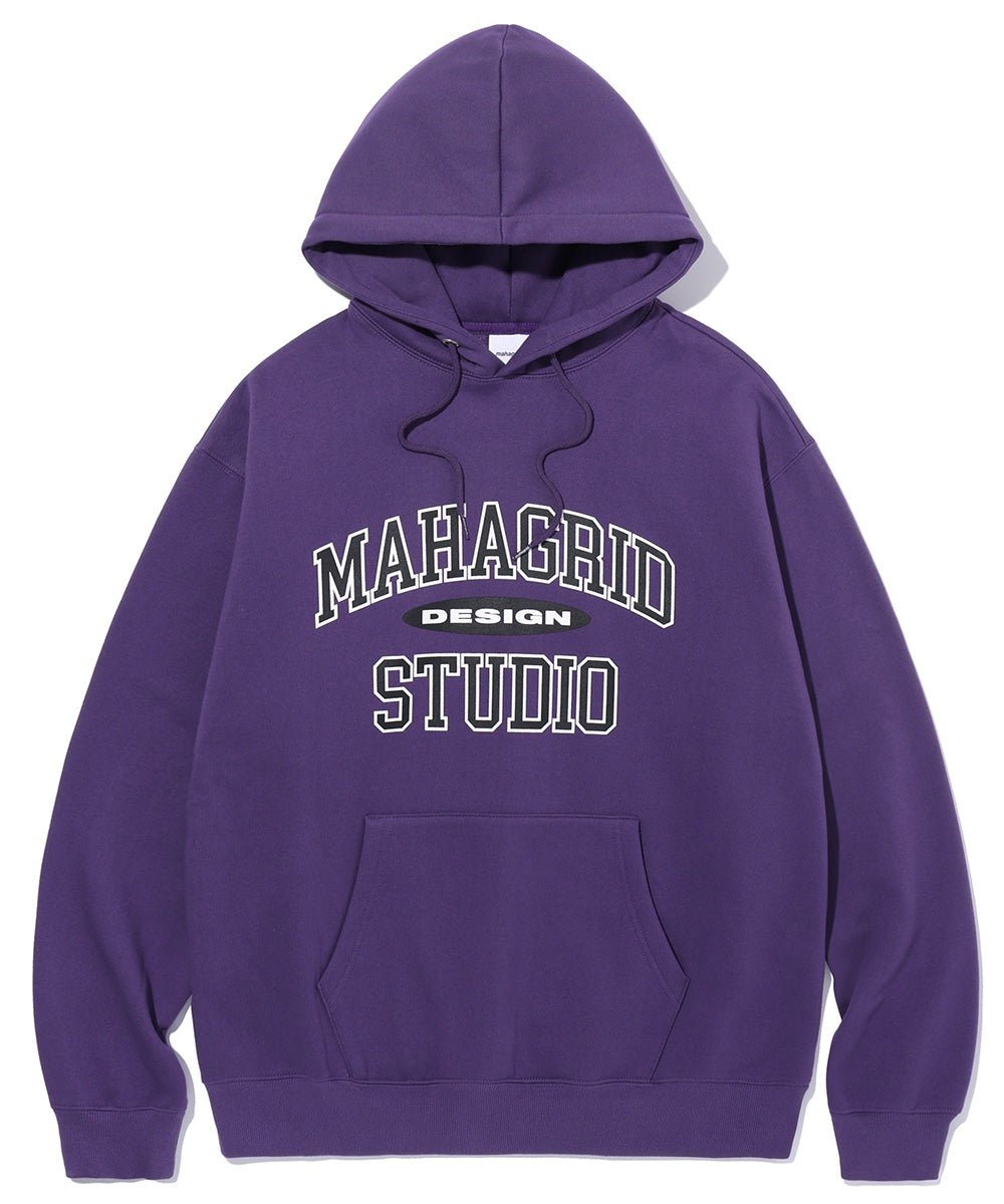 [MAHAGRID] [人気] COLLEGE LOGO HOODIE PURPLE - コクモト KOCUMOTO