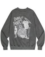 [MAHAGRID] [人気] DON’T PANIC PIGMENT SWEATSHIRT CHARCOAL - コクモト KOCUMOTO