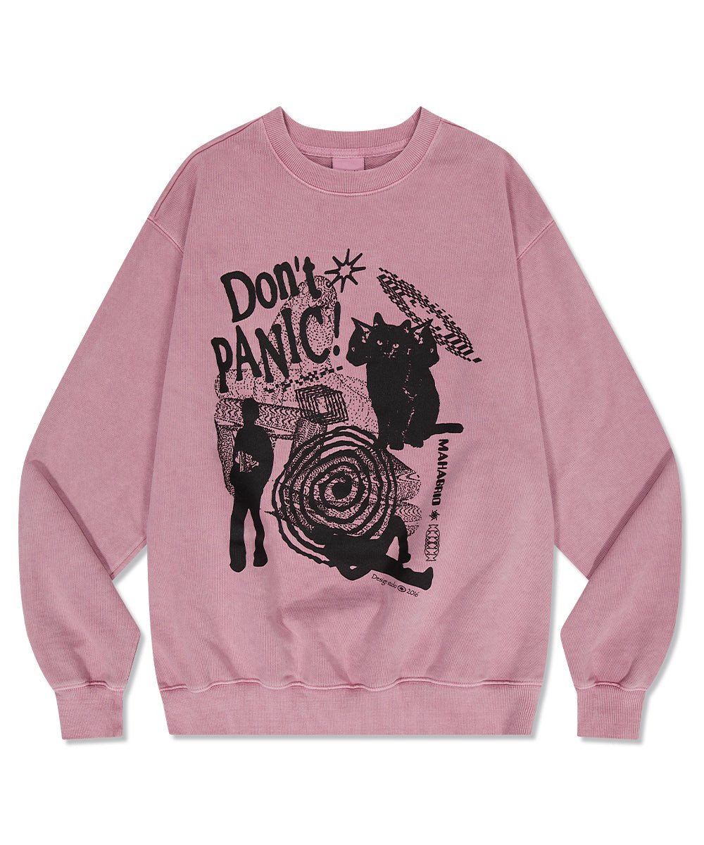 [MAHAGRID] [人気] DON’T PANIC PIGMENT SWEATSHIRT PINK - コクモト KOCUMOTO