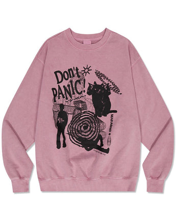 [MAHAGRID] [人気] DON’T PANIC PIGMENT SWEATSHIRT PINK - コクモト KOCUMOTO