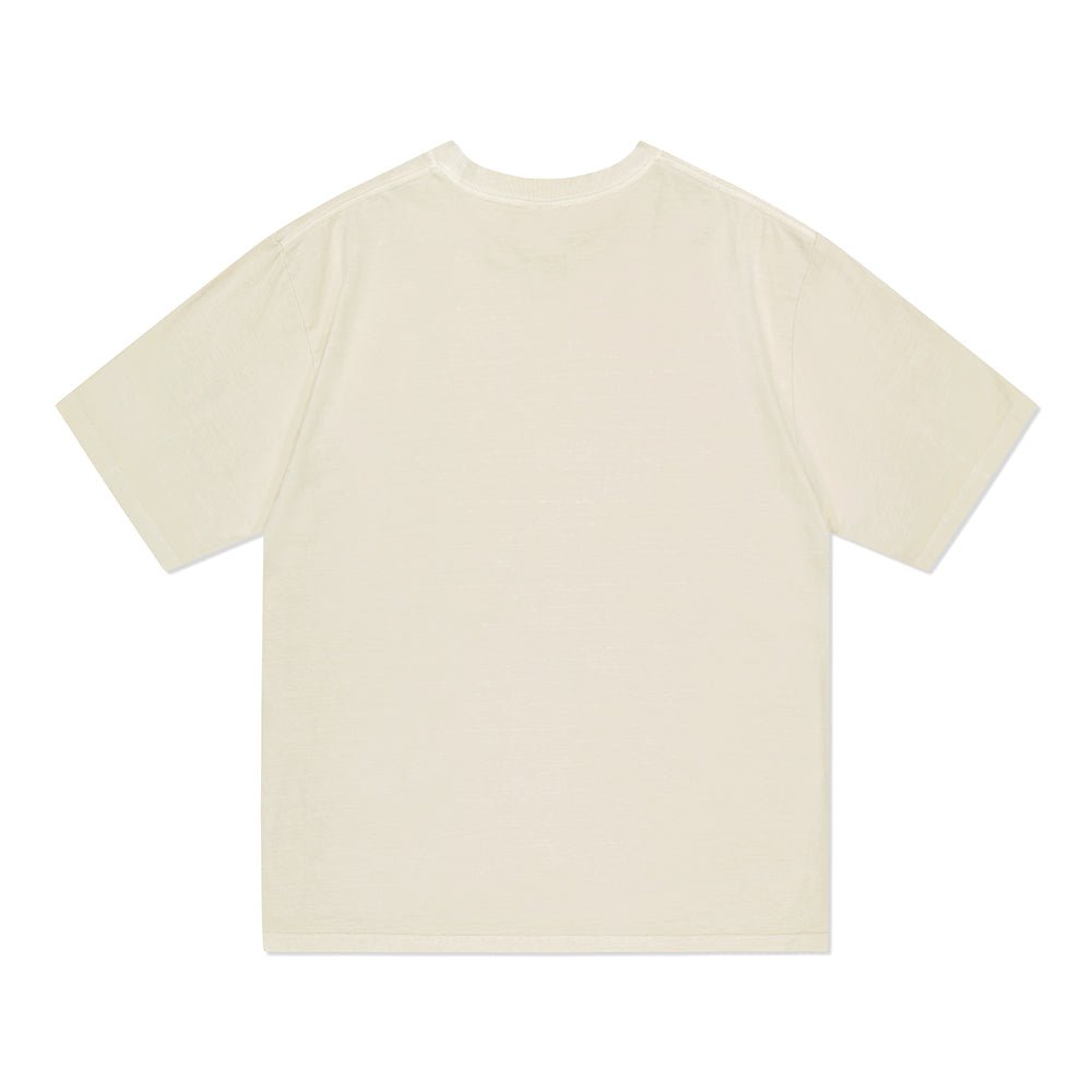 [MAHAGRID] DON’T PANIC PIGMENT TEE BEIGE - コクモト KOCUMOTO