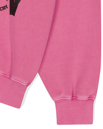 [MAHAGRID] [SEVENTEEN MINGYU着用] 23F/W LOVE PUNK PIGMENT SWEATSHIRT PINK - コクモト KOCUMOTO