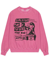 [MAHAGRID] [SEVENTEEN MINGYU着用] 23F/W LOVE PUNK PIGMENT SWEATSHIRT PINK - コクモト KOCUMOTO